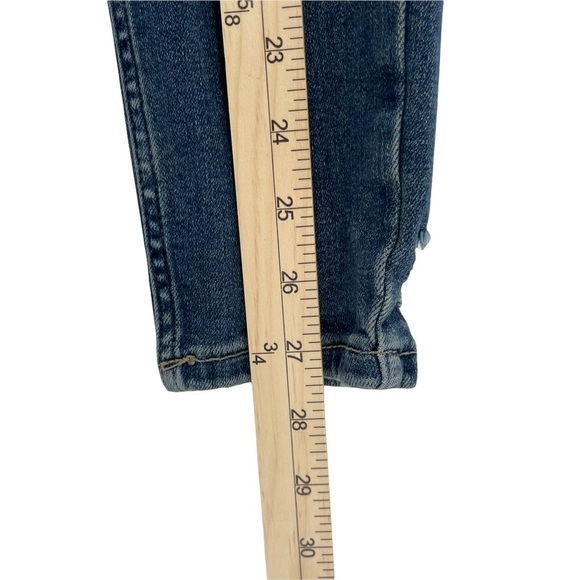 Free People Sabrina Blue Distressed‎ High Rise Skinny Jeans Size 24 - Picture 4 of 7